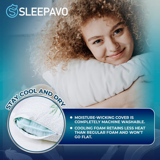 Shredded Memory Foam Pillow Single (Soft Queen Size) - Sleepavo