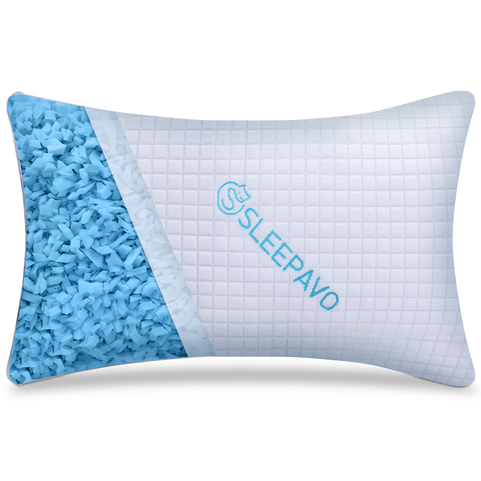 Adjustable Shredded Memory Foam Pillow (Queen Size)