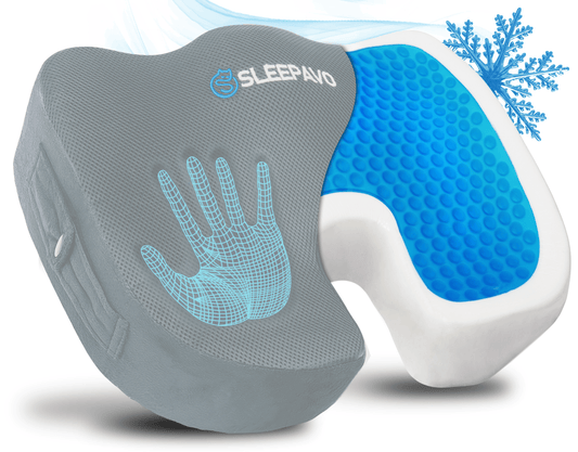 Memory Foam Seat Cushion with Cooling Gel - Sleepavo